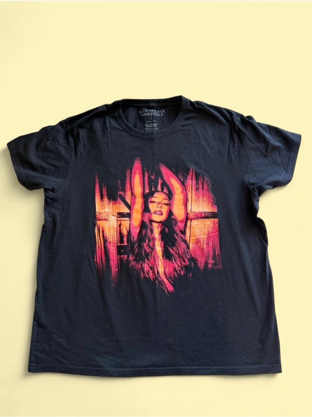 Christina Aguilera Graphic Tour Tee, Double Sided Size L